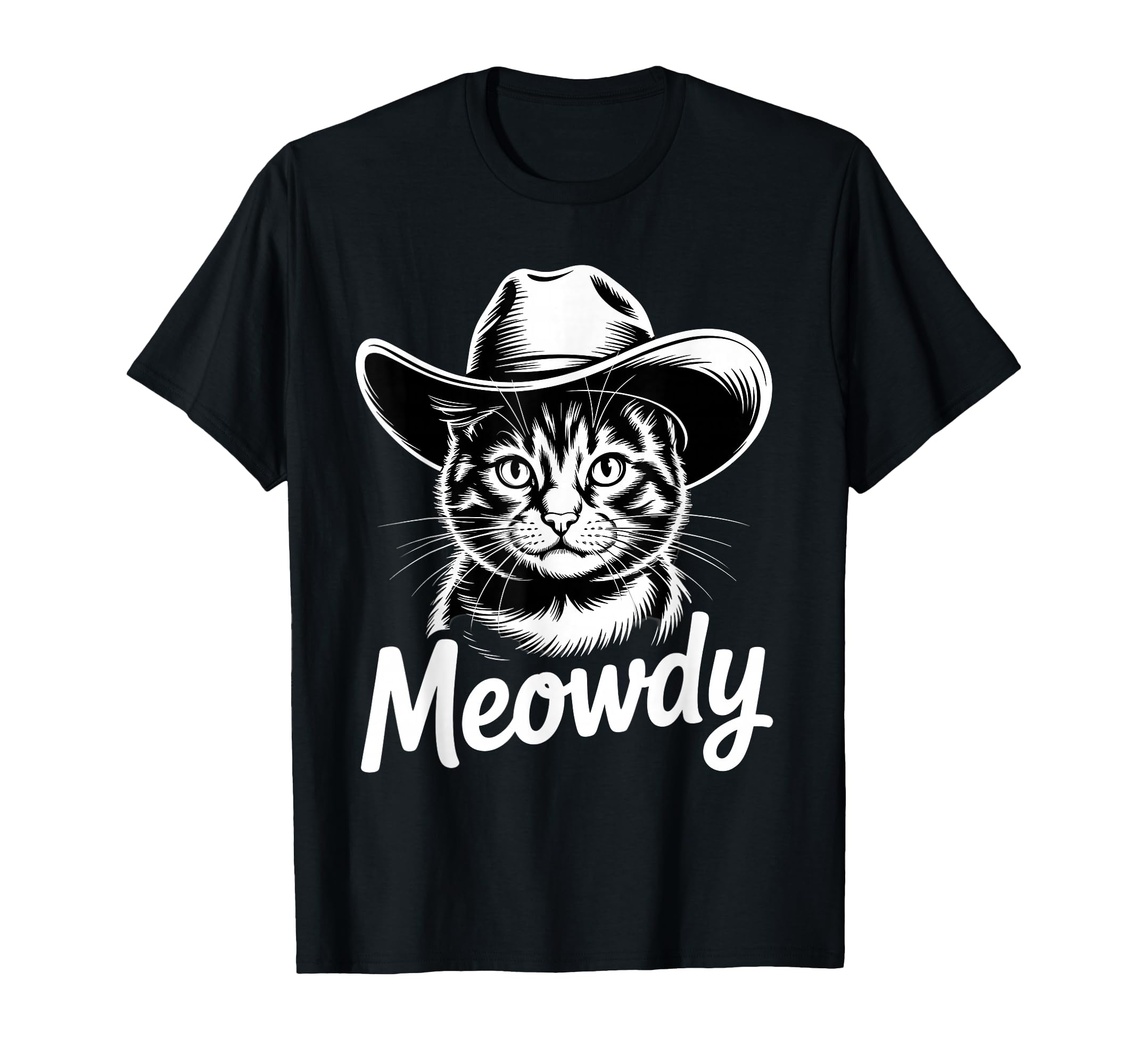 Meowdy Cat Country Western Funny Cowboy T-Shirt - Novelty Apparel Unisex - T-Shirt, Sweatshirt, Hoodie