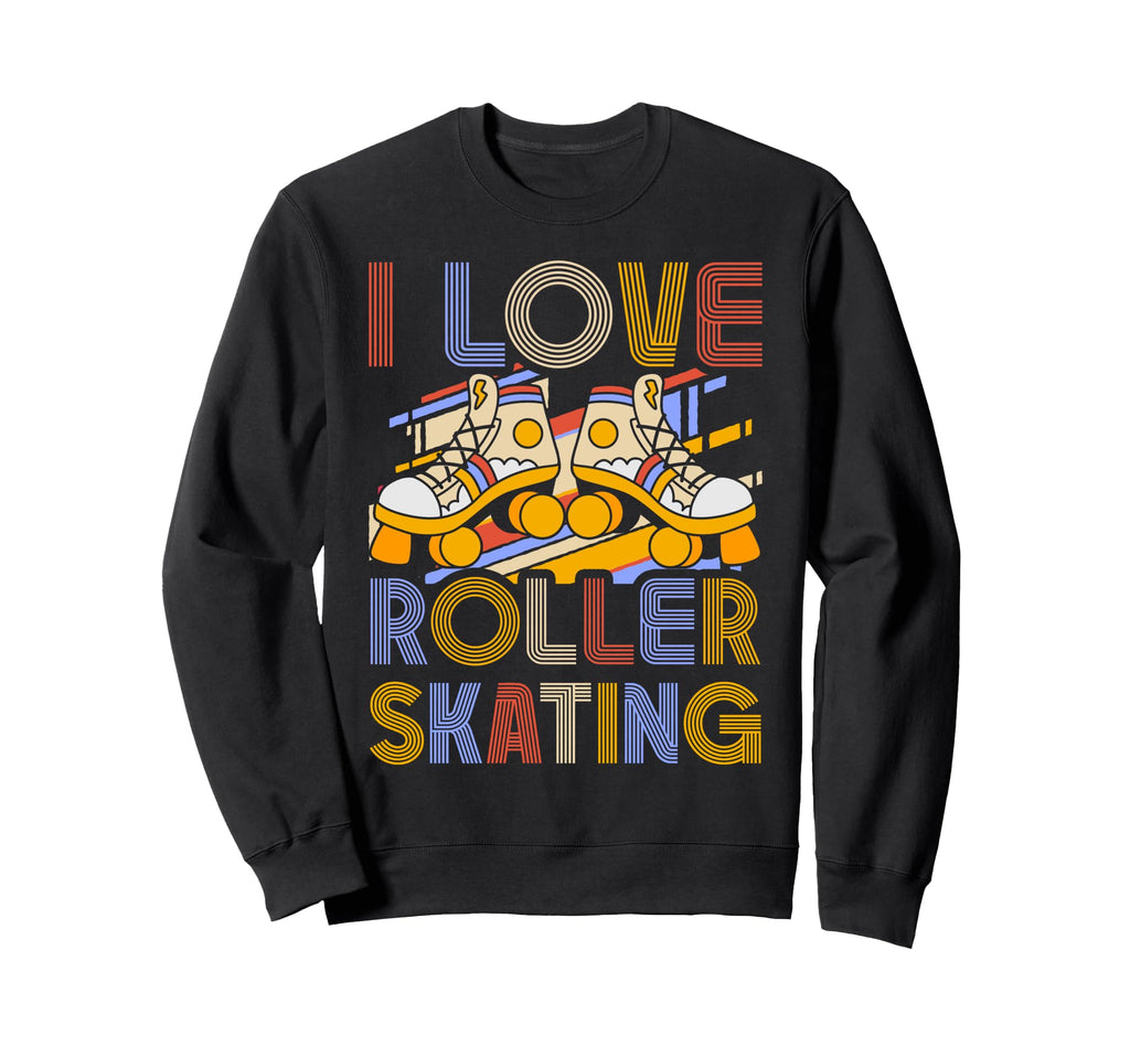 Roller Skating Skate 1970S I Love Sweatshirt - Minimalist Print for Adults - T-Shirt, Sweatshirt, Hoodie