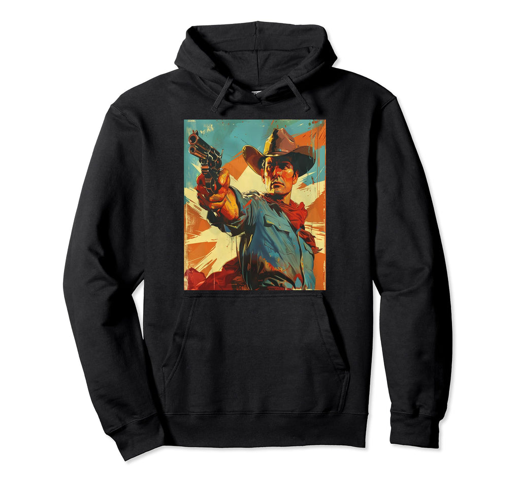 1950S Western Ranch Cowboy Hat Desert Hoodie - Streetwear Style for Adults - T-Shirt, Sweatshirt, Hoodie