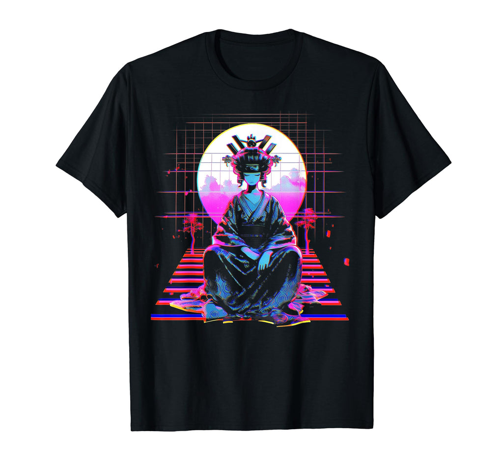 Vaporwave Geisha 80S Synthwave 28 T-Shirt - Streetwear Style Men Women - T-Shirt, Sweatshirt, Hoodie