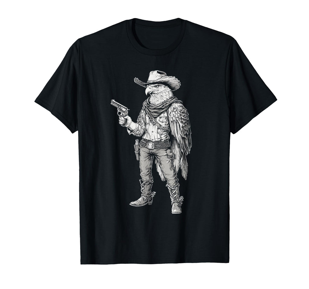 Majestic Eagle Cowboy Western T-Shirt - Graphic Print Unisex - T-Shirt, Sweatshirt, Hoodie