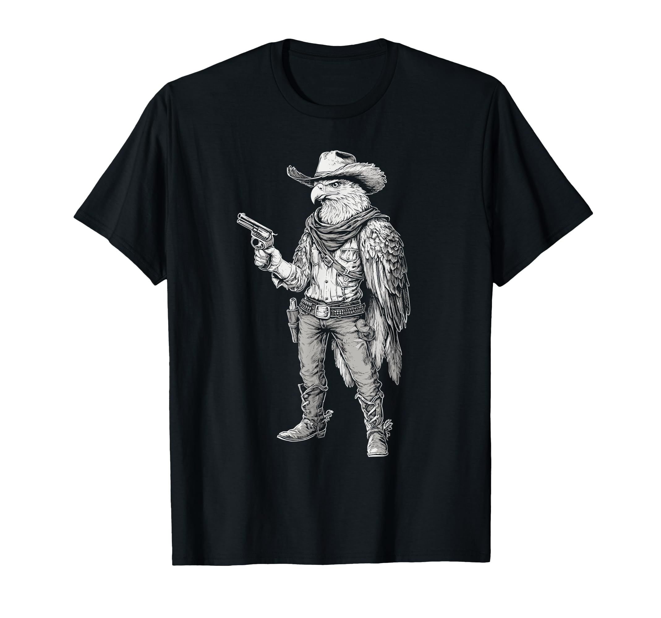 Majestic Eagle Cowboy Western T-Shirt - Graphic Print Unisex - T-Shirt, Sweatshirt, Hoodie