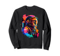 Synthwave Retrowave Astronaut Monkey Sweatshirt - Unique Graphic Men Women - T-Shirt, Sweatshirt, Hoodie