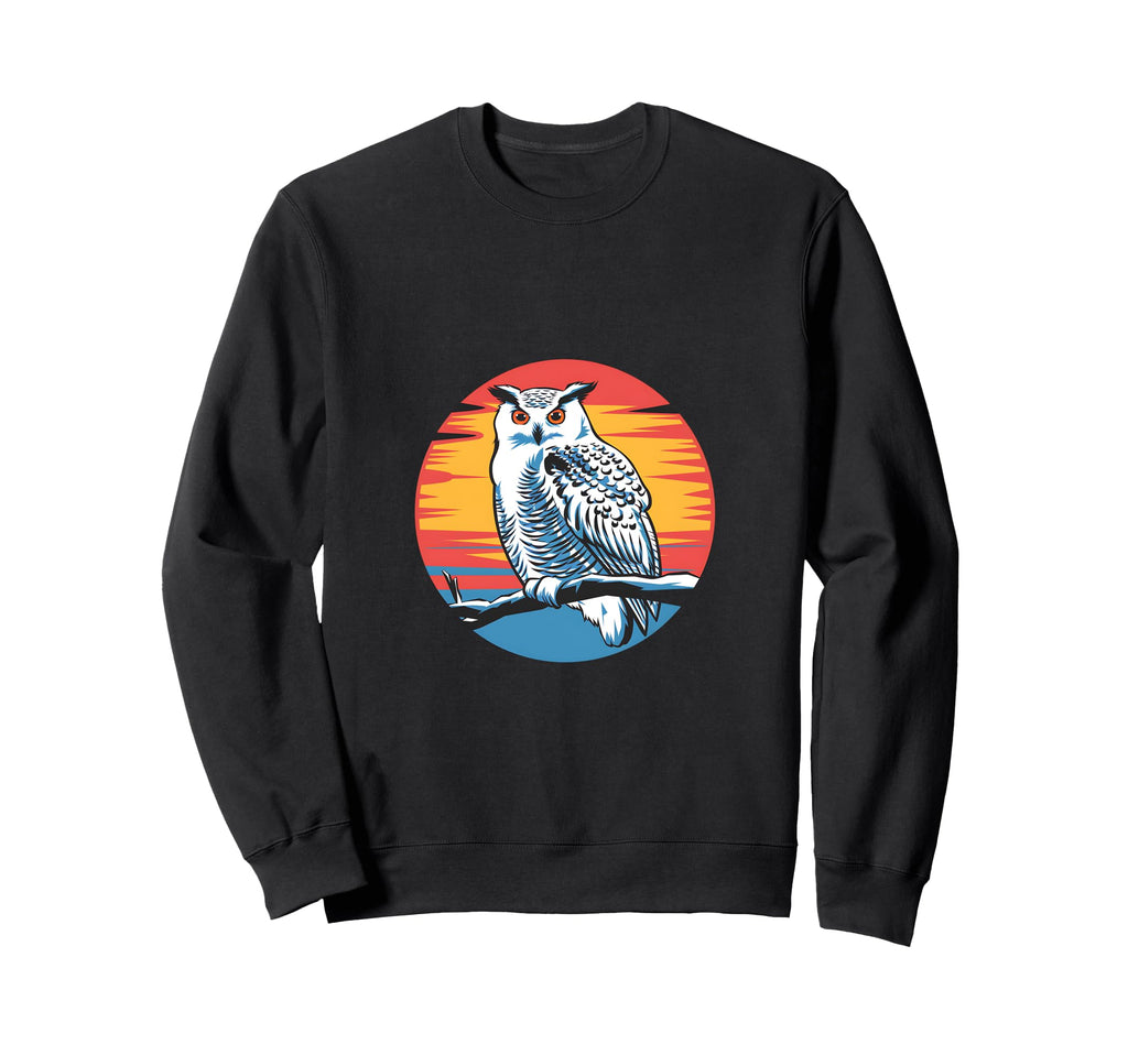 Sunset Owl Bold Wildlife Art Sweatshirt - Fun Novelty Design Men Women - T-Shirt, Sweatshirt, Hoodie