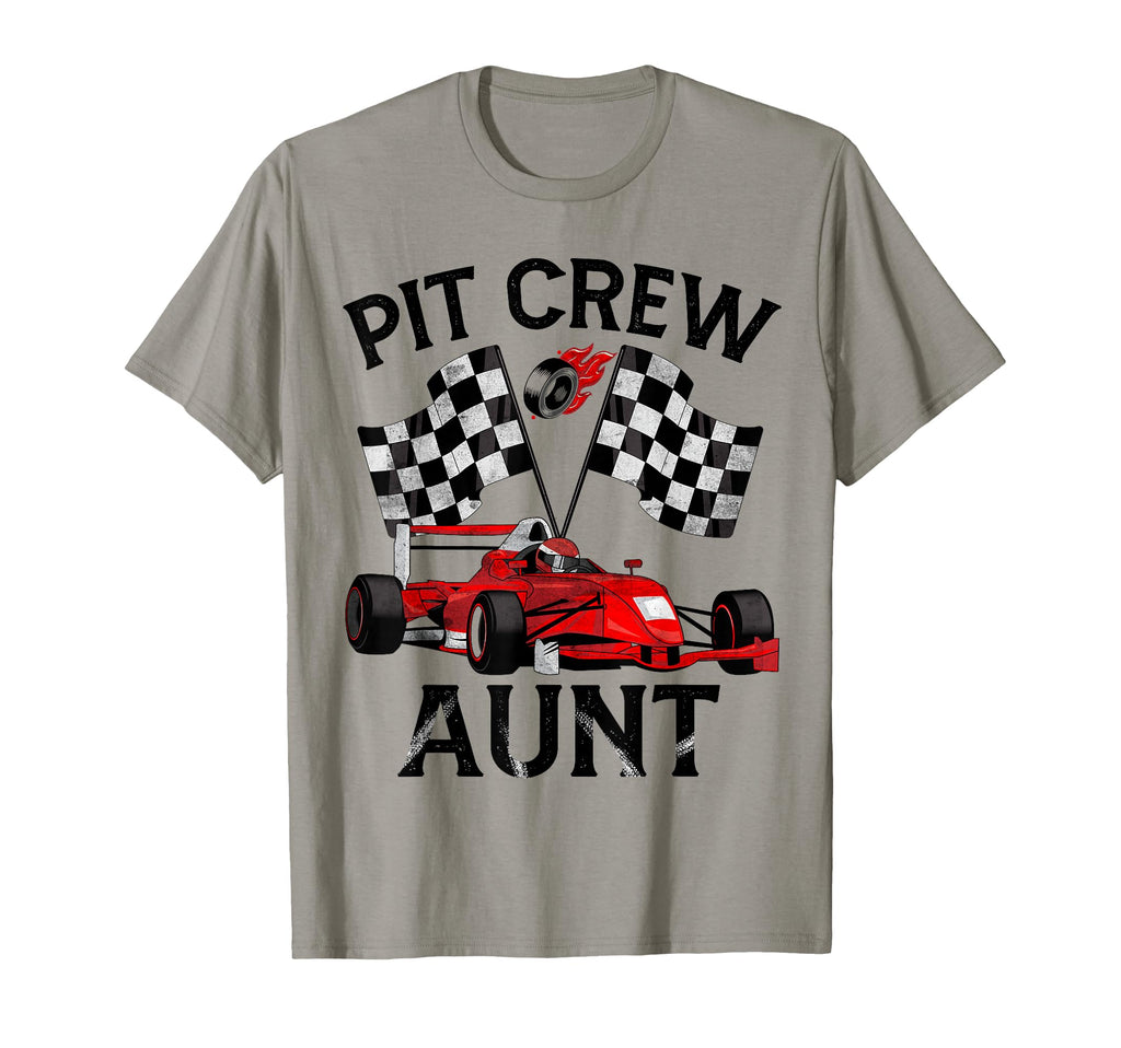 Pit Crew Aunt Race Car Birthday Party T-Shirt - Trendy Graphic Men Women - T-Shirt, Sweatshirt, Hoodie