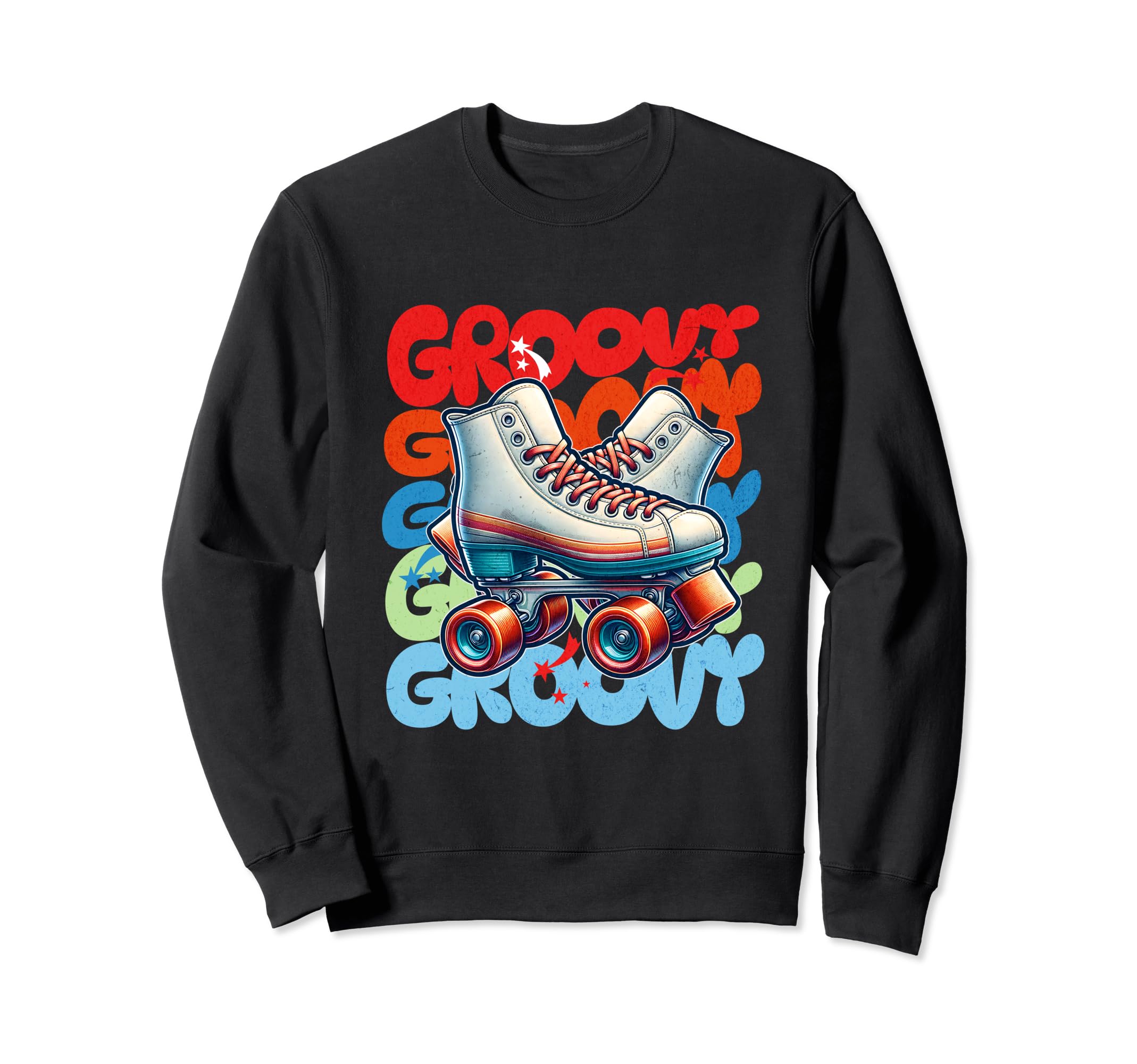 Groovy Roller Skating 70S Funky Sweatshirt - Casual Everyday Wear Unisex - T-Shirt, Sweatshirt, Hoodie