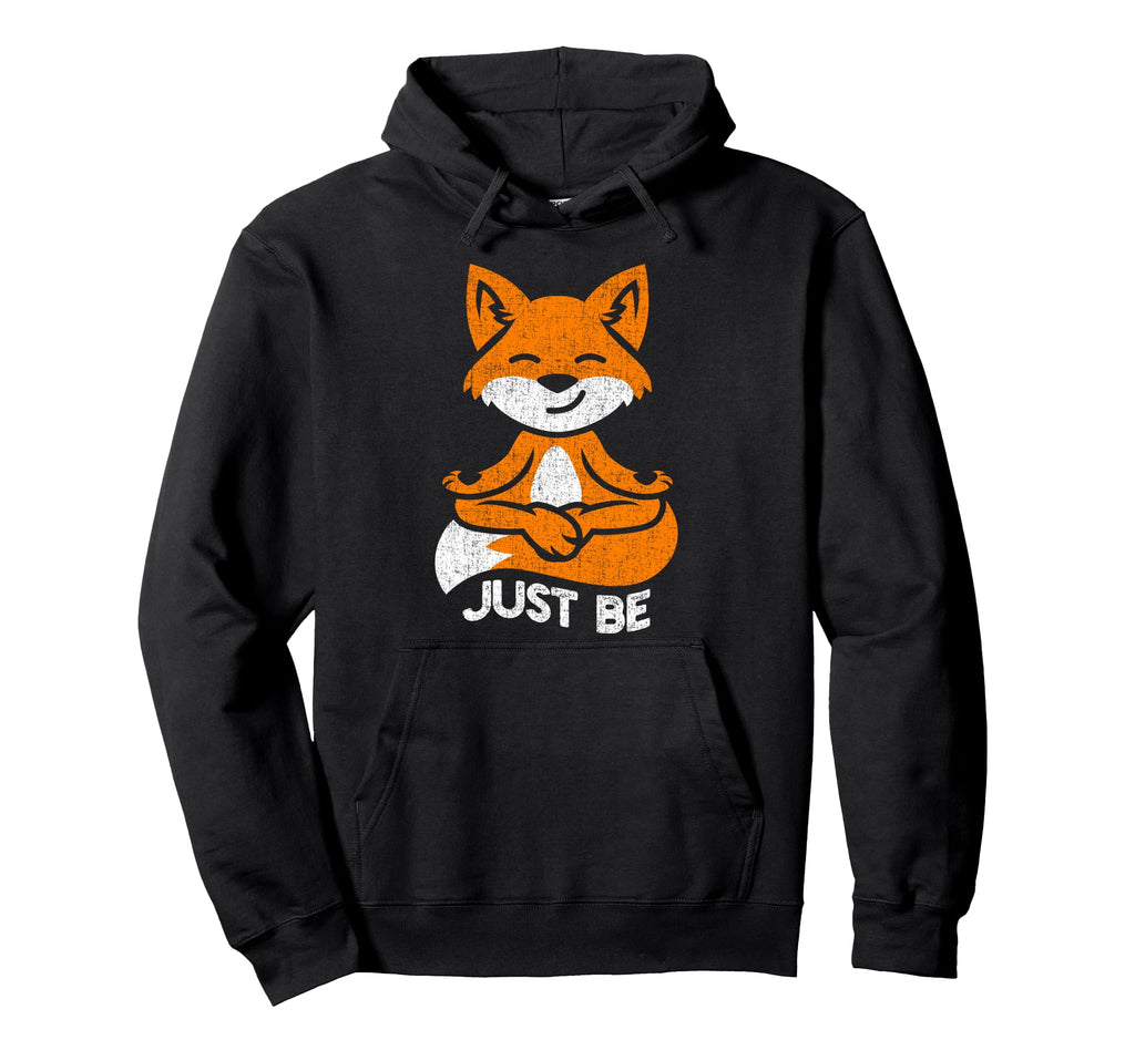 Just Be Lotus Pose Fox Yogi Yoga Hoodie - Casual Everyday Wear Unisex - T-Shirt, Sweatshirt, Hoodie