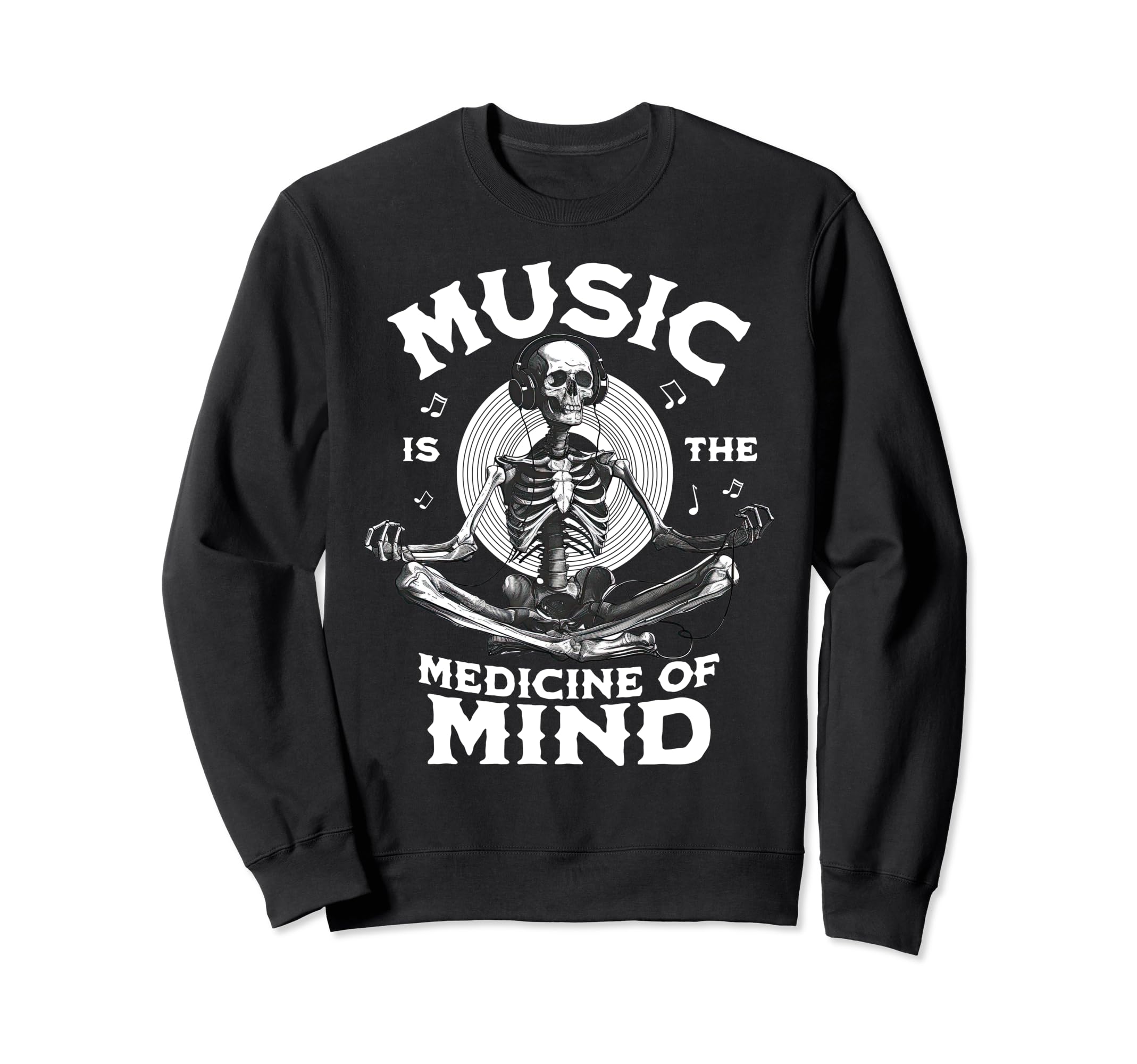 Funny Skeleton Meditation Sweatshirt - Aesthetic Graphic for Adults - T-Shirt, Sweatshirt, Hoodie