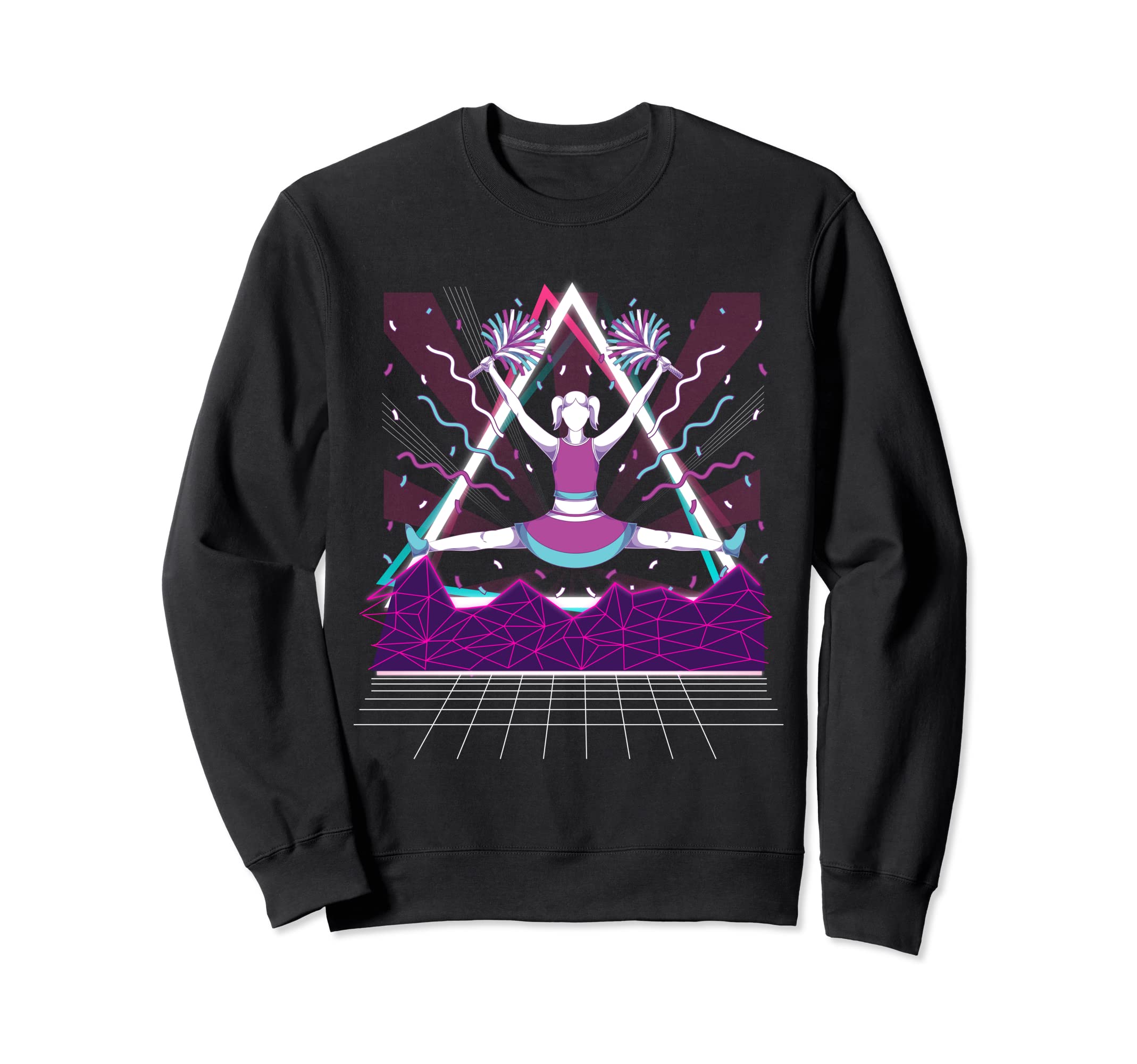 Cheerleading Synthwave 80S Art Sweatshirt - Minimalist Print Unisex - T-Shirt, Sweatshirt, Hoodie