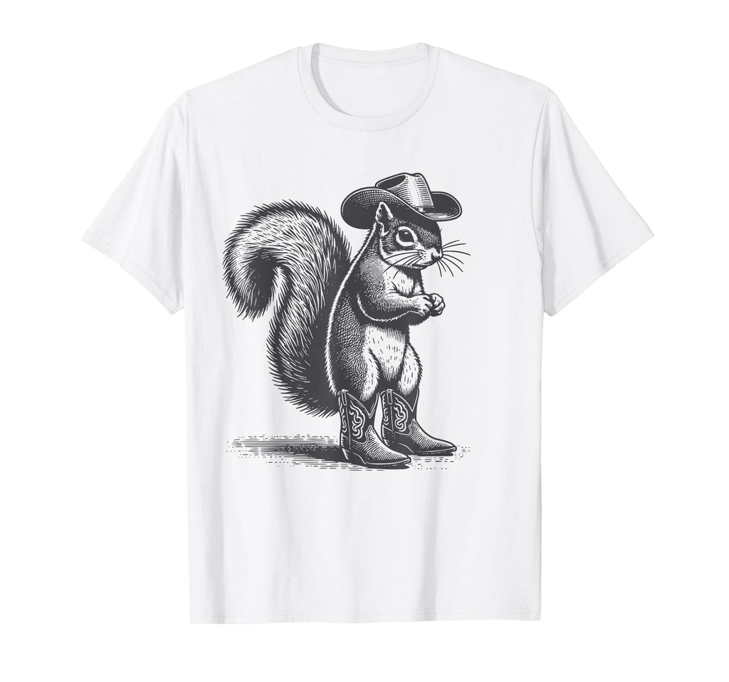 Squirrel Cowboy Cowgirl Squirrel Country T-Shirt - Trendy Graphic Unisex - T-Shirt, Sweatshirt, Hoodie