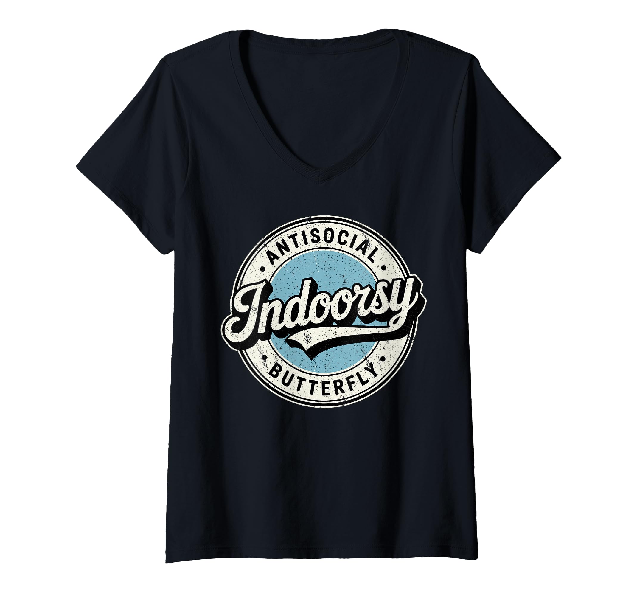 Womens Indoorsy Antisocial Butterfly T-Shirt - Novelty Apparel Men Women - T-Shirt, Sweatshirt, Hoodie