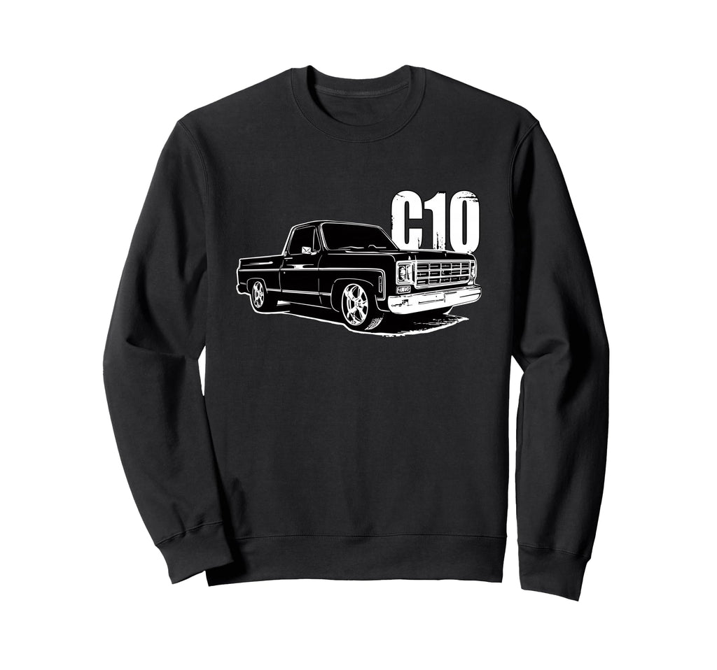 C 10 Square Body Lowered Truck Or Sweatshirt - Aesthetic Graphic Men Women - T-Shirt, Sweatshirt, Hoodie