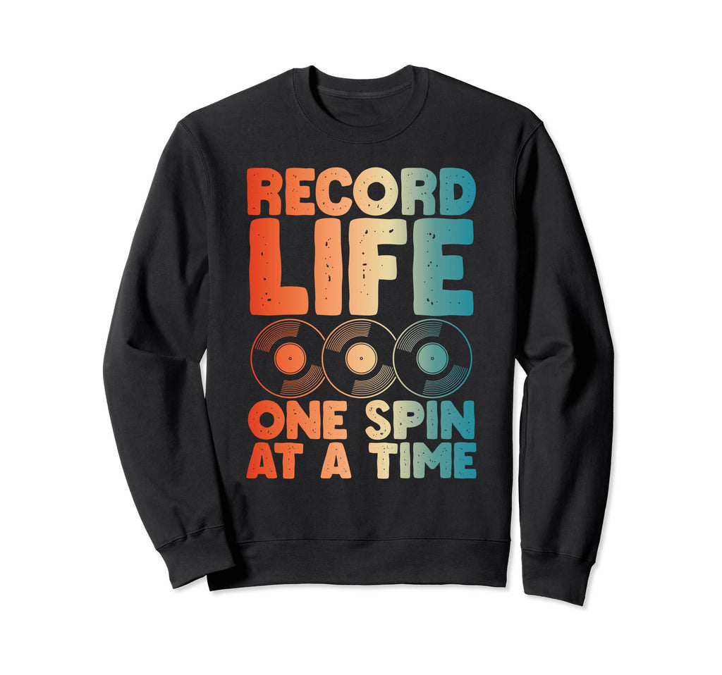 Vinyl Collecting Record Player Sweatshirt - Unique Graphic Unisex - T-Shirt, Sweatshirt, Hoodie