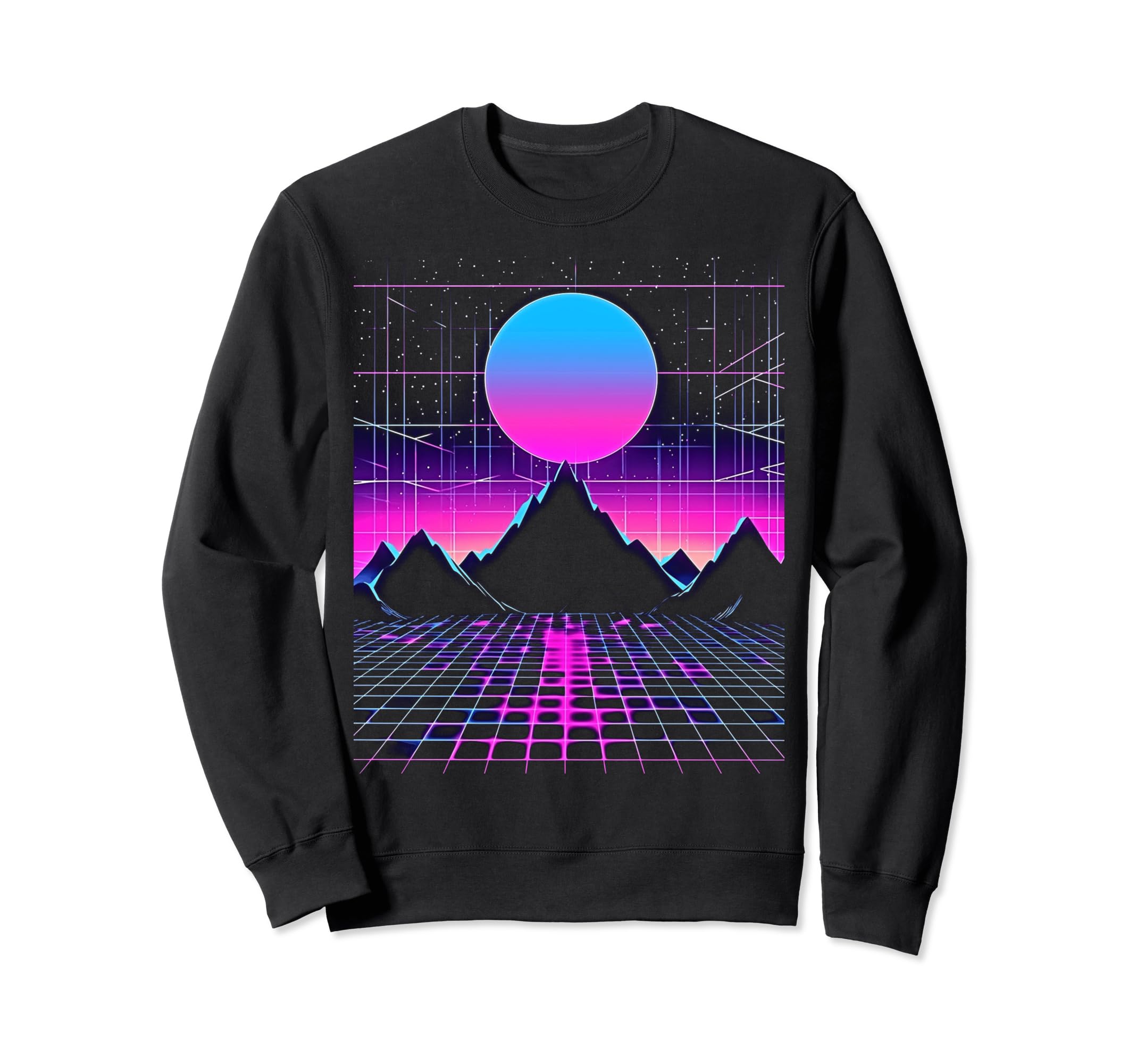 Synthwave Alien Worlds Cyberpunk Sweatshirt - Trendy Graphic for Adults - T-Shirt, Sweatshirt, Hoodie