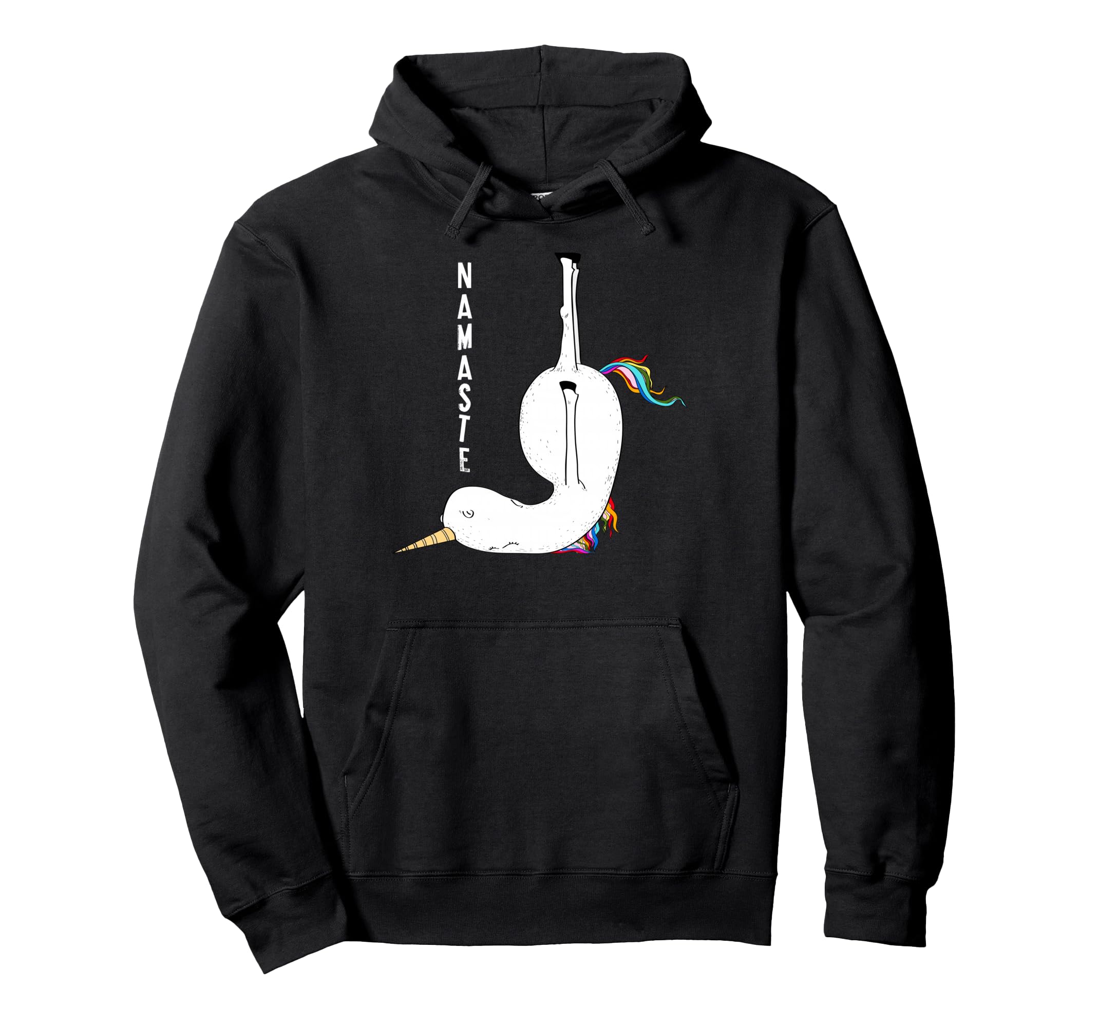 Funny Unicorn Yogi Yoga Pose Namaste Hoodie - Unique Graphic Unisex - T-Shirt, Sweatshirt, Hoodie