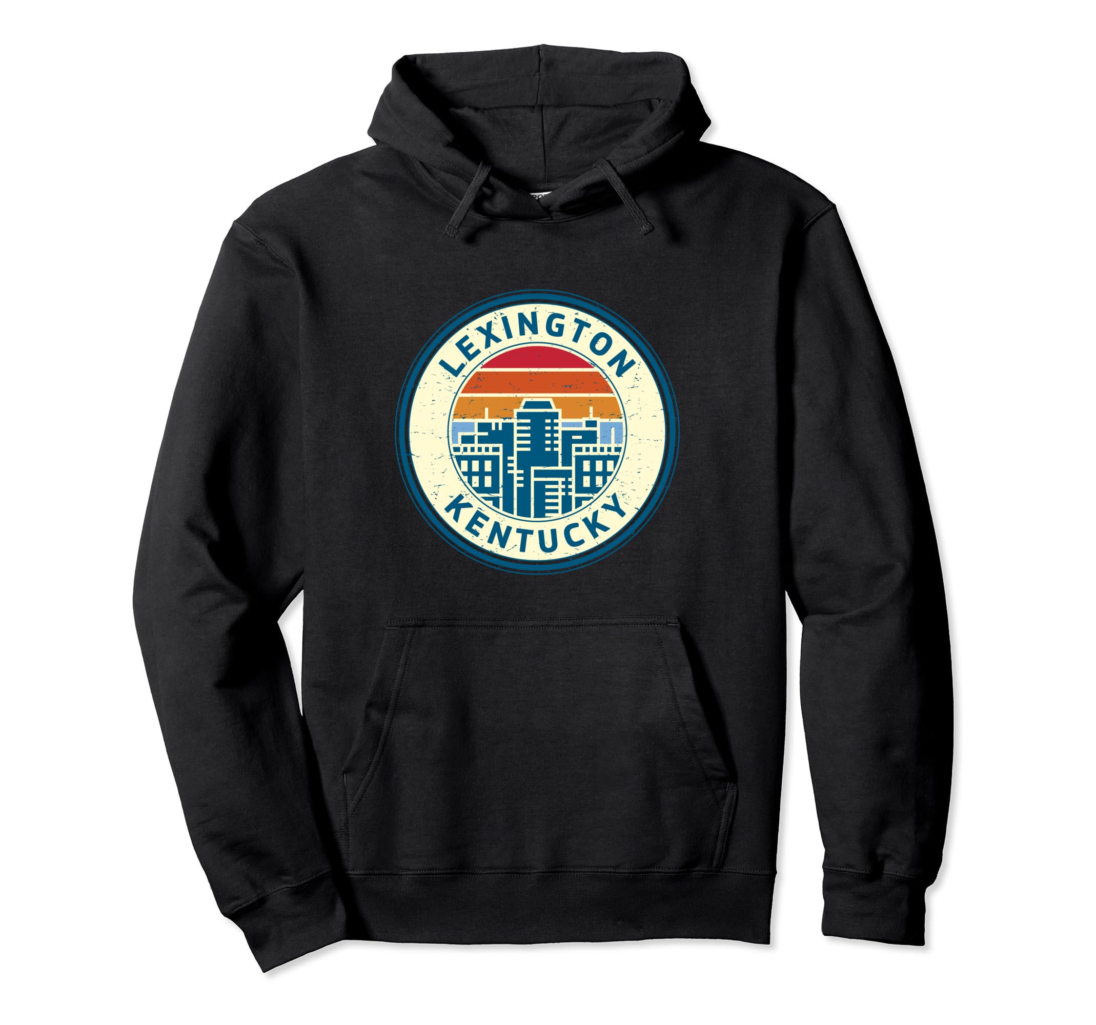 Lexington Skyline Kentucky Ky 70S 80S Hoodie - Fun Novelty Design Men Women - T-Shirt, Sweatshirt, Hoodie