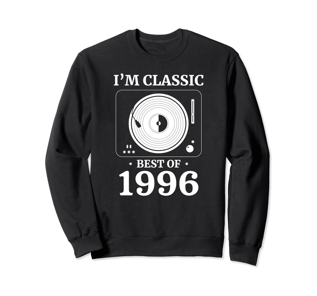 1996 Birthday Vinyl Lp Music Record Sweatshirt - Custom Art Print Unisex - T-Shirt, Sweatshirt, Hoodie