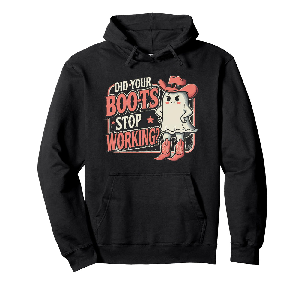 Funny Cowboy Ghost Country Western Hoodie - Minimalist Print for Adults - T-Shirt, Sweatshirt, Hoodie