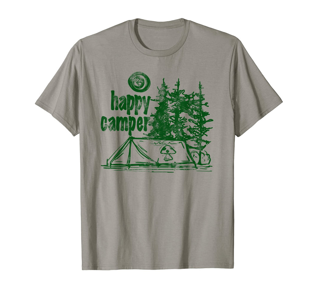 Gorpcore Aesthetic Happy Camper Y2K T-Shirt - Graphic Print Men Women - T-Shirt, Sweatshirt, Hoodie