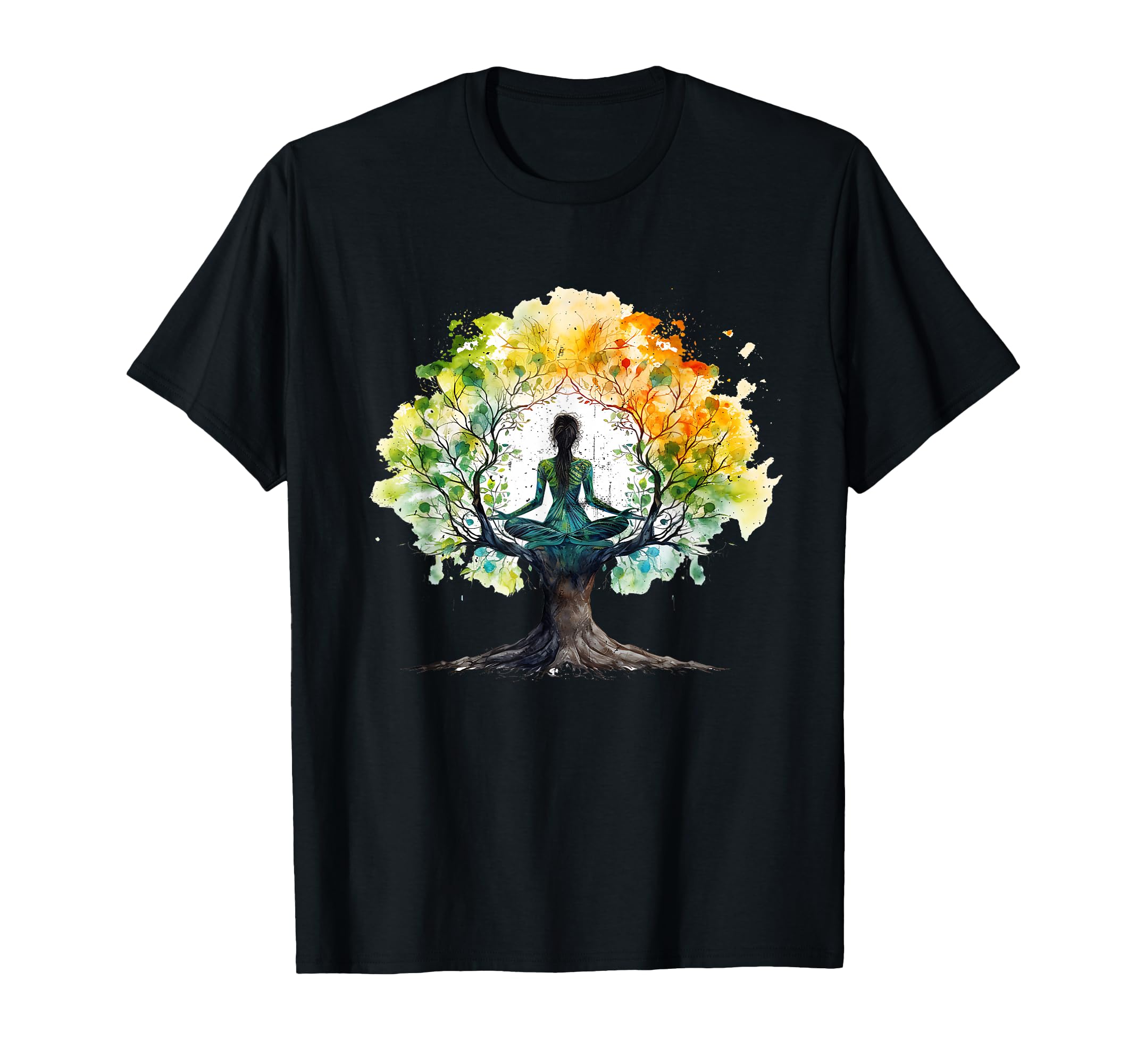 Yoga Mandala Meditation Tree T-Shirt - Aesthetic Graphic for Adults - T-Shirt, Sweatshirt, Hoodie