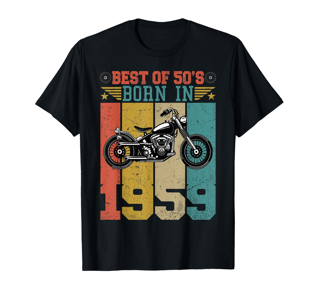 Best 50S Born 1959 Motorcycle Birthday T-Shirt - Custom Art Print Unisex - T-Shirt, Sweatshirt, Hoodie