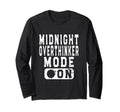 Midnight Overthinker Mode Bedtime T-Shirt - Aesthetic Graphic for Adults - T-Shirt, Sweatshirt, Hoodie