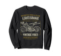 Ezras Garage Motorcycle Distressed Sweatshirt - Unique Graphic for Adults - T-Shirt, Sweatshirt, Hoodie