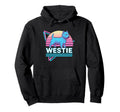 West Highland White Terrier Synthwave Hoodie - Custom Art Print Unisex - T-Shirt, Sweatshirt, Hoodie