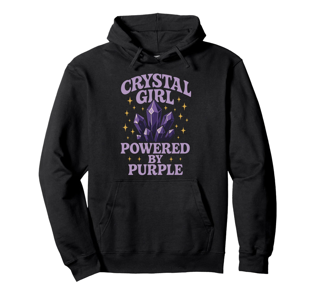 Amethyst Addict Healing Crystal Energy Hoodie - Novelty Apparel Unisex - T-Shirt, Sweatshirt, Hoodie