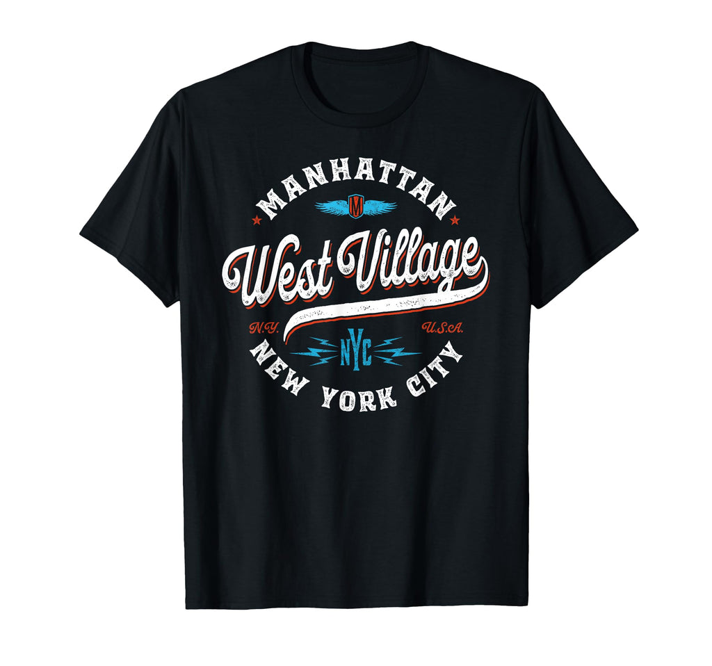 West Village Manhattan New York T-Shirt - Custom Art Print Men Women - T-Shirt, Sweatshirt, Hoodie