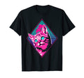 Cat Retrowave Synthwave Vaporwave Cat T-Shirt - Custom Art Print Unisex - T-Shirt, Sweatshirt, Hoodie