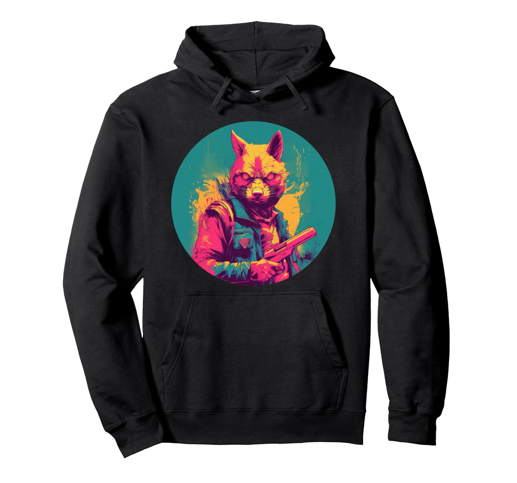 Wolf Street Art Urban Graffiti Outrun Hoodie - Trendy Graphic Unisex - T-Shirt, Sweatshirt, Hoodie