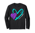 You Matter Teal And Purple Heart T-Shirt - Custom Art Print Men Women - T-Shirt, Sweatshirt, Hoodie