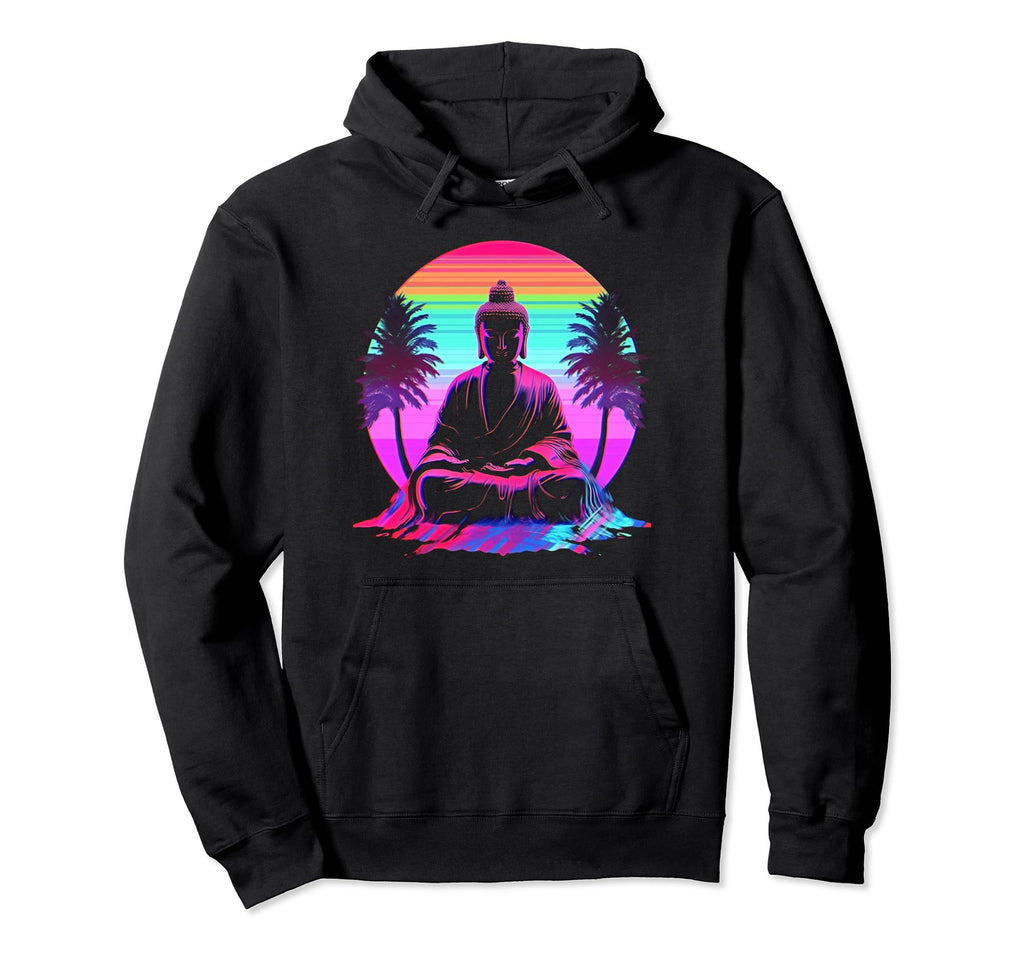 Vaporwave Buddha 80S Synthwave 9 Hoodie - Graphic Print Unisex - T-Shirt, Sweatshirt, Hoodie