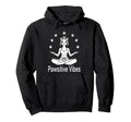Pawsitive Vibes Funny Cat Meditation Yoga Hoodie - Graphic Print Men Women - T-Shirt, Sweatshirt, Hoodie
