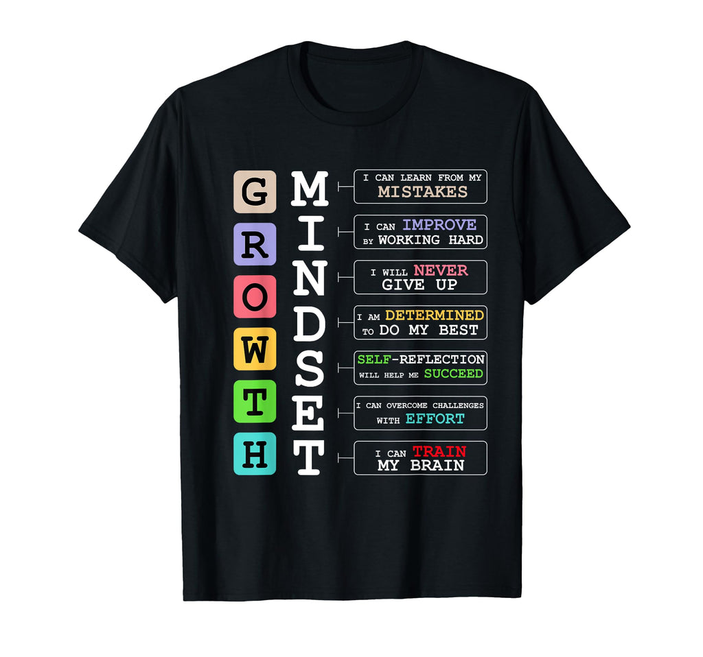 Growth Mindset Positive School Classroom T-Shirt - Minimalist Print Unisex - T-Shirt, Sweatshirt, Hoodie