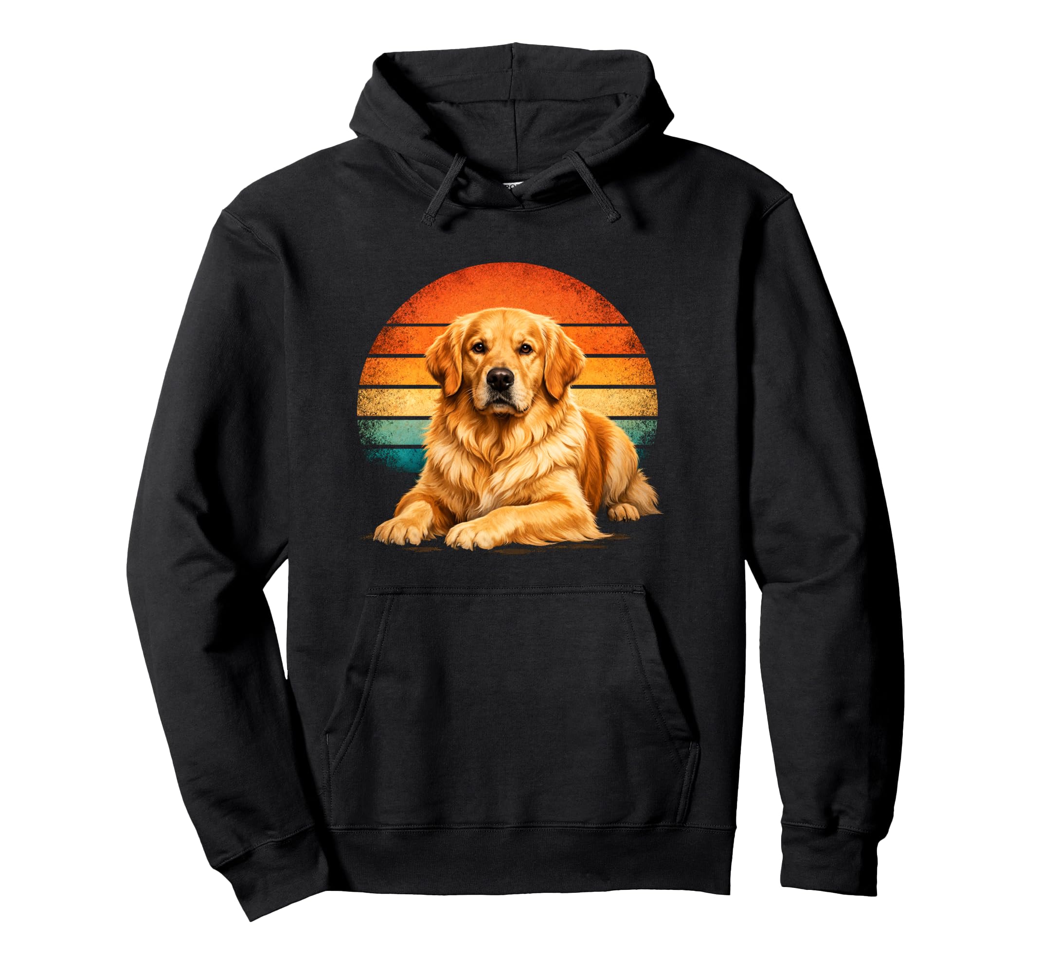 Golden Retriever Sunset Dog Hoodie - Aesthetic Graphic for Adults - T-Shirt, Sweatshirt, Hoodie