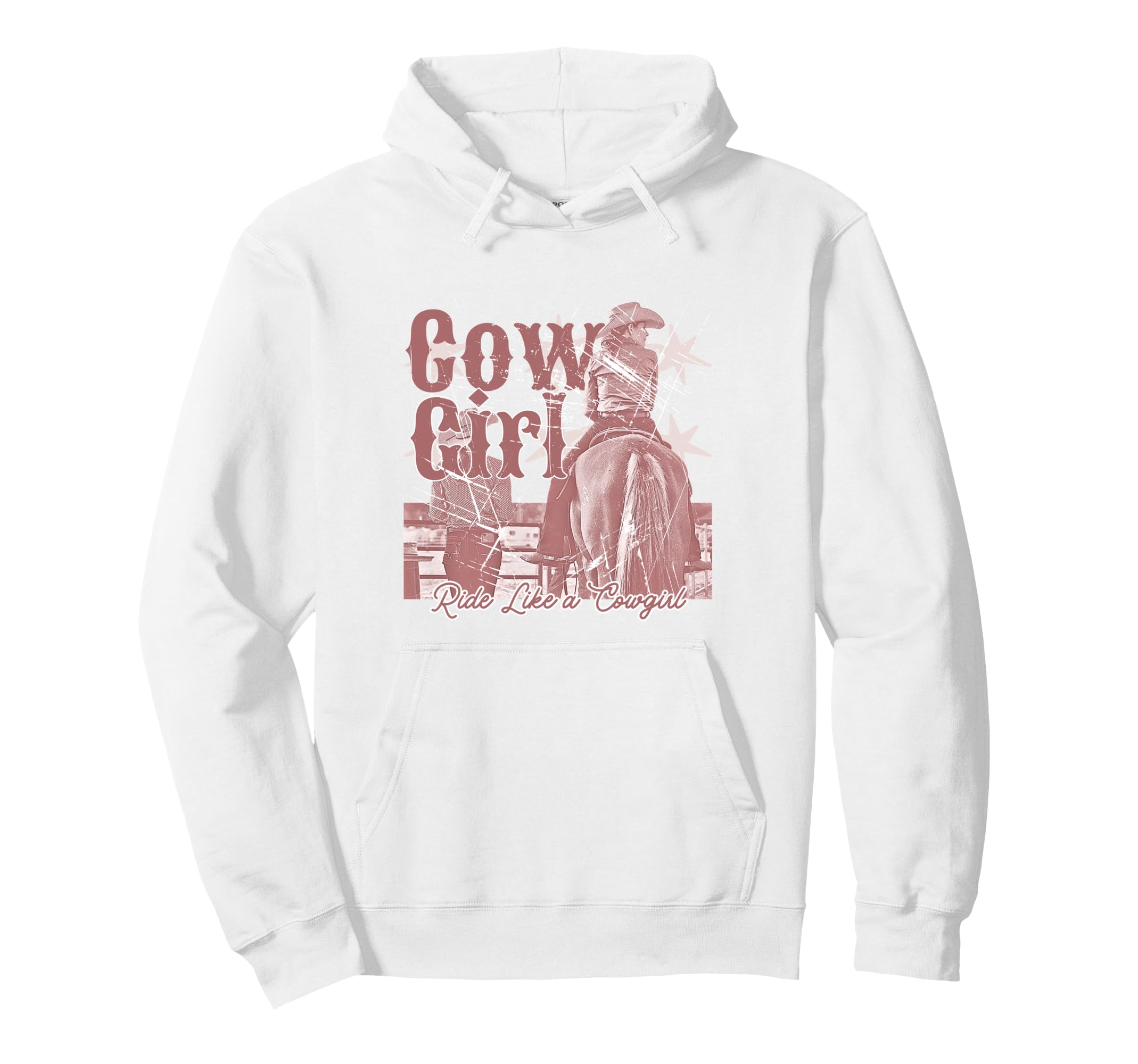 Ride Like Cowgirl Western Rodeo Hoodie - Novelty Apparel Men Women - T-Shirt, Sweatshirt, Hoodie