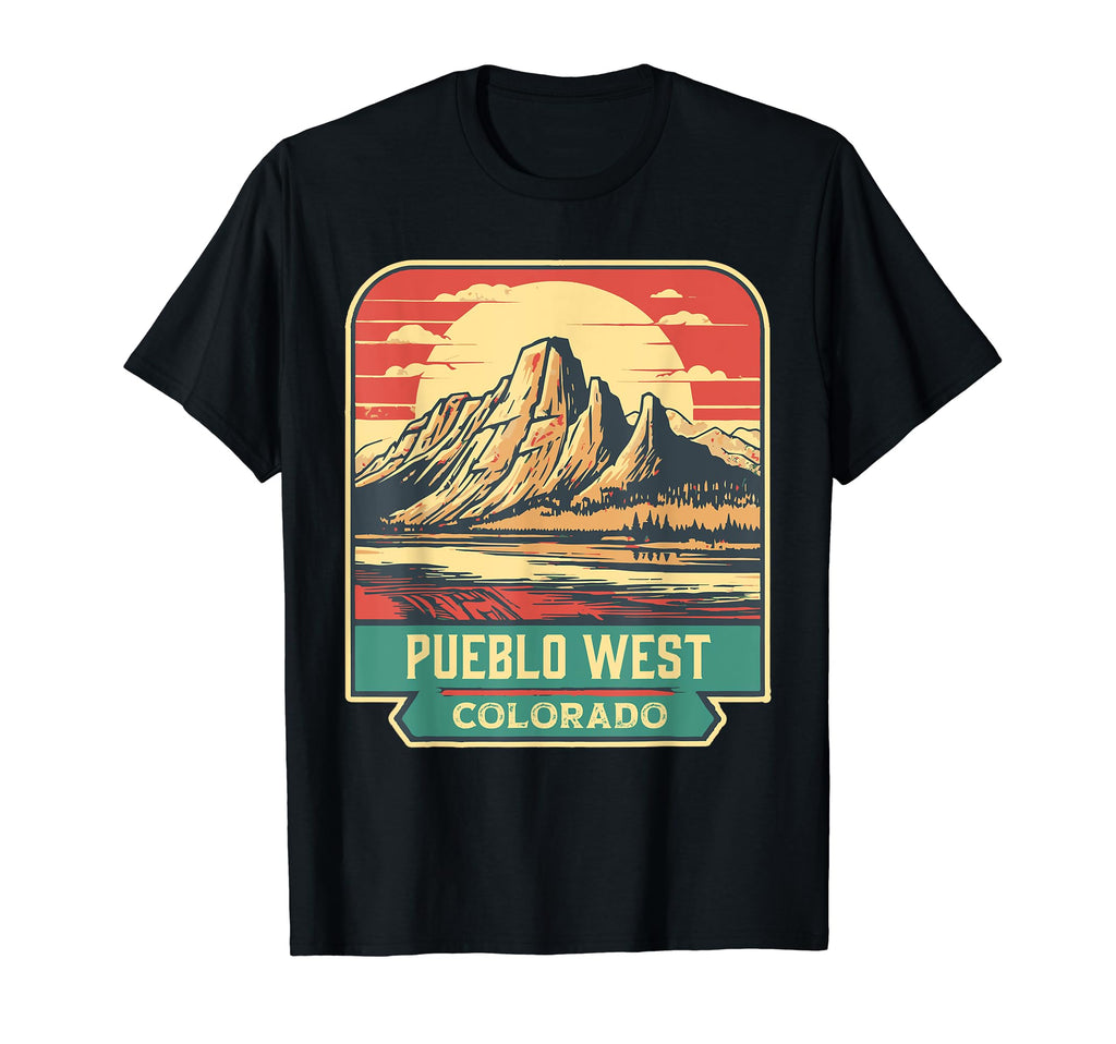 Pueblo West Colorado Mountain Logo T-Shirt - Aesthetic Graphic Unisex - T-Shirt, Sweatshirt, Hoodie