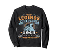 1944 Biker Motorcycle 80 Years Sweatshirt - Minimalist Print for Adults - T-Shirt, Sweatshirt, Hoodie