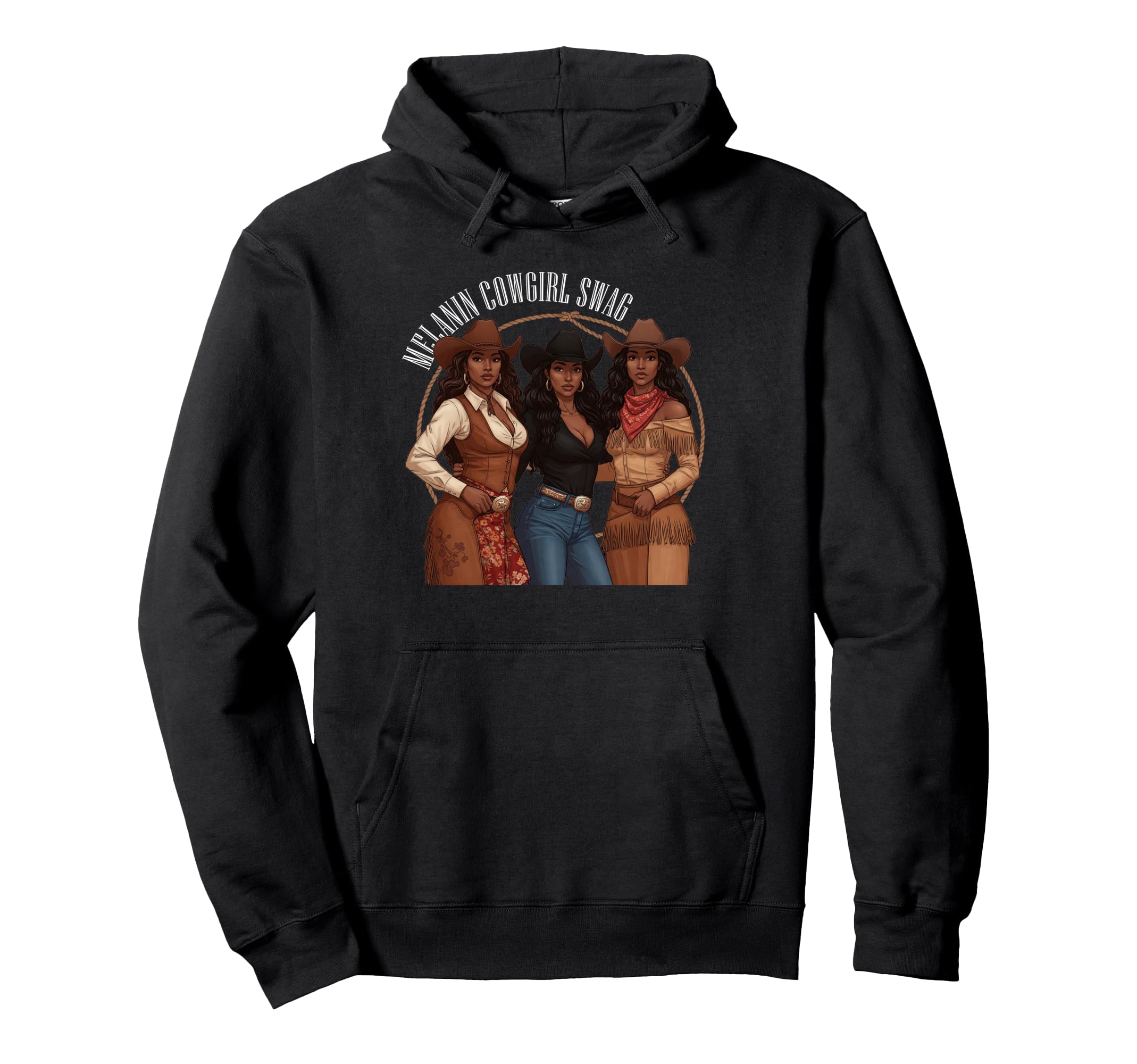 Lets Go Western Country Melanin Hoodie - Casual Everyday Wear Unisex - T-Shirt, Sweatshirt, Hoodie
