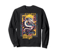 Tokyo City Synthwave 80S Dragon Asian Sweatshirt - Novelty Apparel Unisex - T-Shirt, Sweatshirt, Hoodie