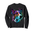 Jack Russell Terrier 80S Synthwave Sweatshirt - Aesthetic Graphic Men Women - T-Shirt, Sweatshirt, Hoodie