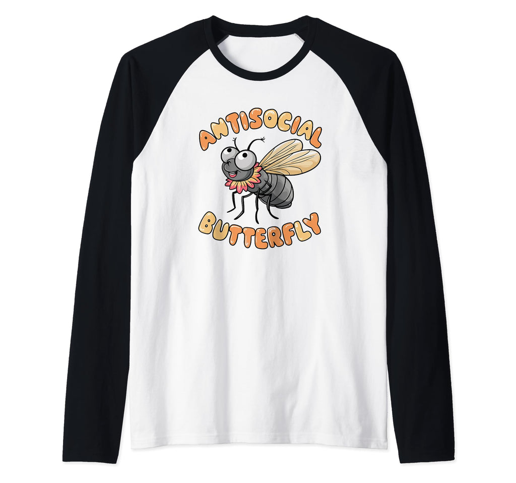 Antisocial Butterfly Funny Housefly Hoodie - Minimalist Print Men Women - T-Shirt, Sweatshirt, Hoodie