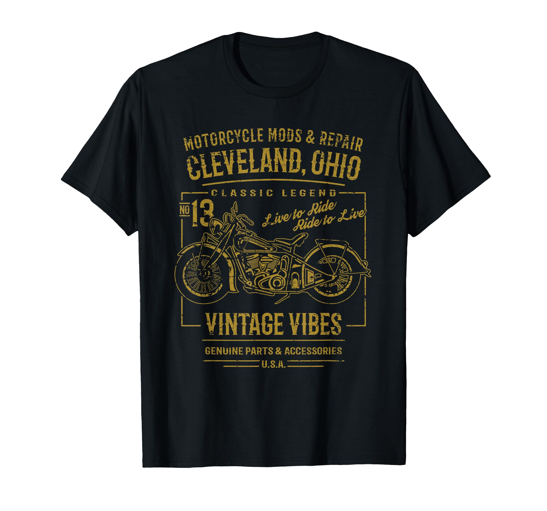 Cleveland Oh Usa Motorcycle Adventure T-Shirt - Novelty Apparel Men Women - T-Shirt, Sweatshirt, Hoodie