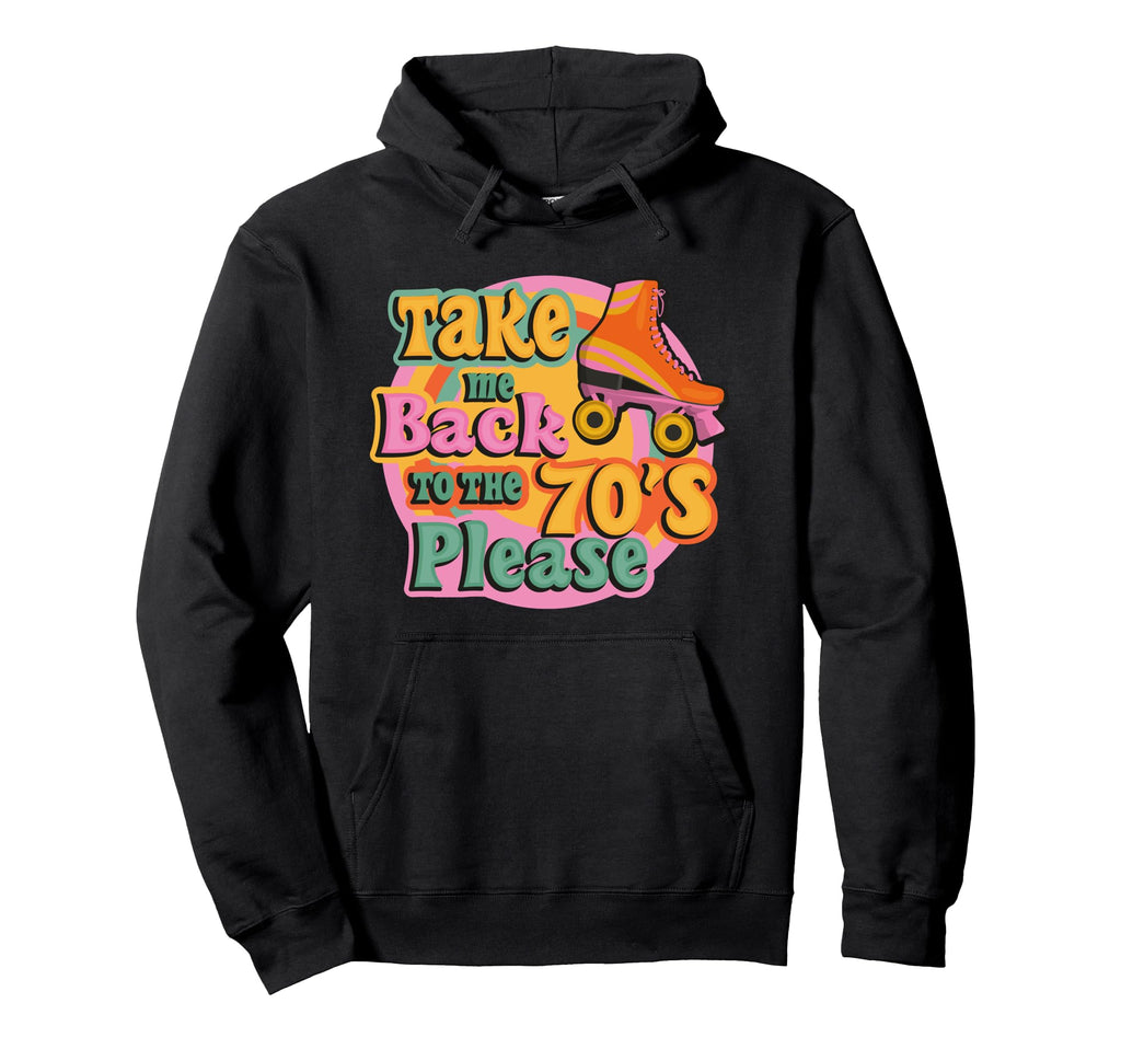 70 S Roller Skate Roller Skater Hoodie - Trendy Graphic Unisex - T-Shirt, Sweatshirt, Hoodie