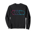 Guinea Pig Silhouette Synthwave Sweatshirt - Custom Art Print for Adults - T-Shirt, Sweatshirt, Hoodie