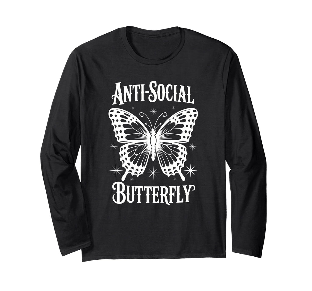 Antisocial Butterfly Introvert T-Shirt - Minimalist Print Unisex - T-Shirt, Sweatshirt, Hoodie