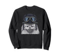 Pomeranian Wearing Motorcycle Sweatshirt - Aesthetic Graphic Men Women - T-Shirt, Sweatshirt, Hoodie