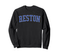Reston Va Distressed Blue Varsity Sweatshirt - Novelty Apparel for Adults - T-Shirt, Sweatshirt, Hoodie